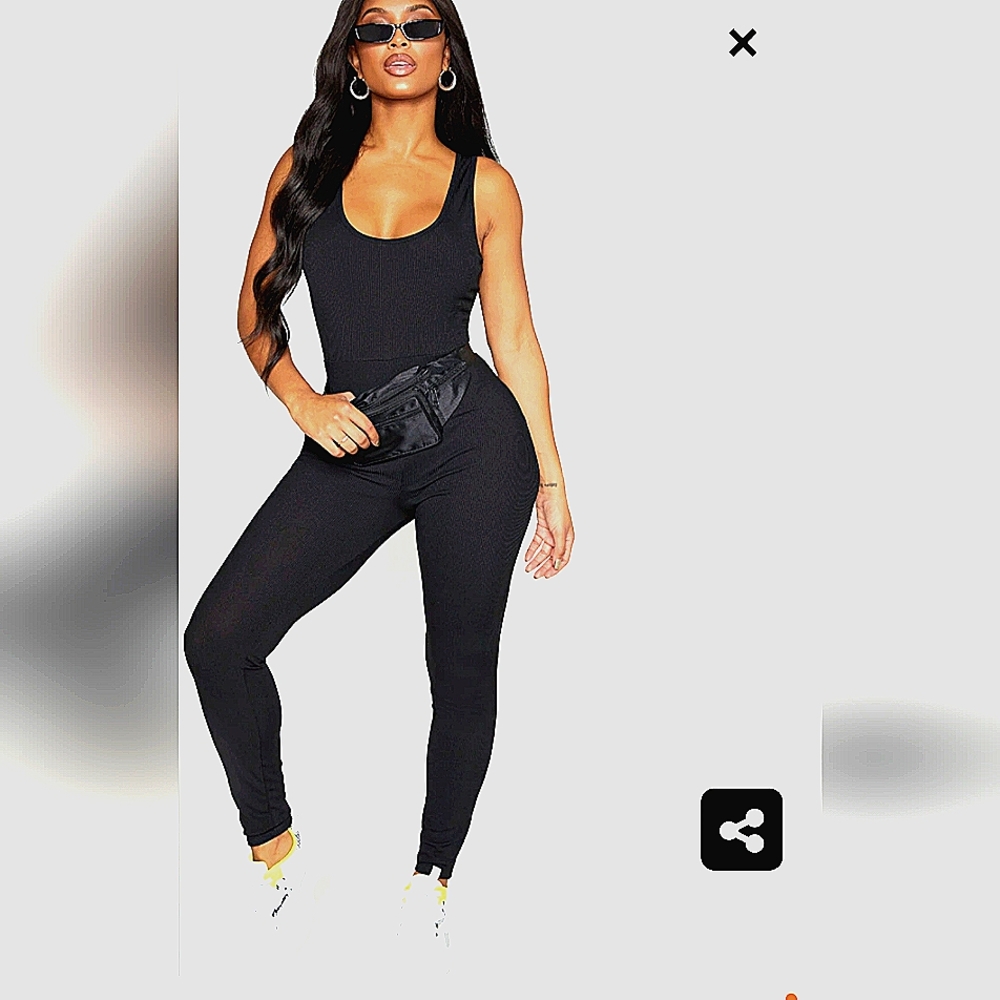 Pretty Little Thing black jumpsuit Shape brand